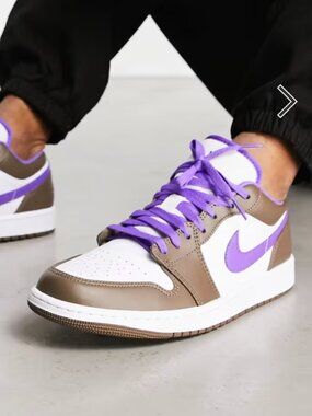 Jordan AJ 1 Low Trainers Purple Mocha SZ 12